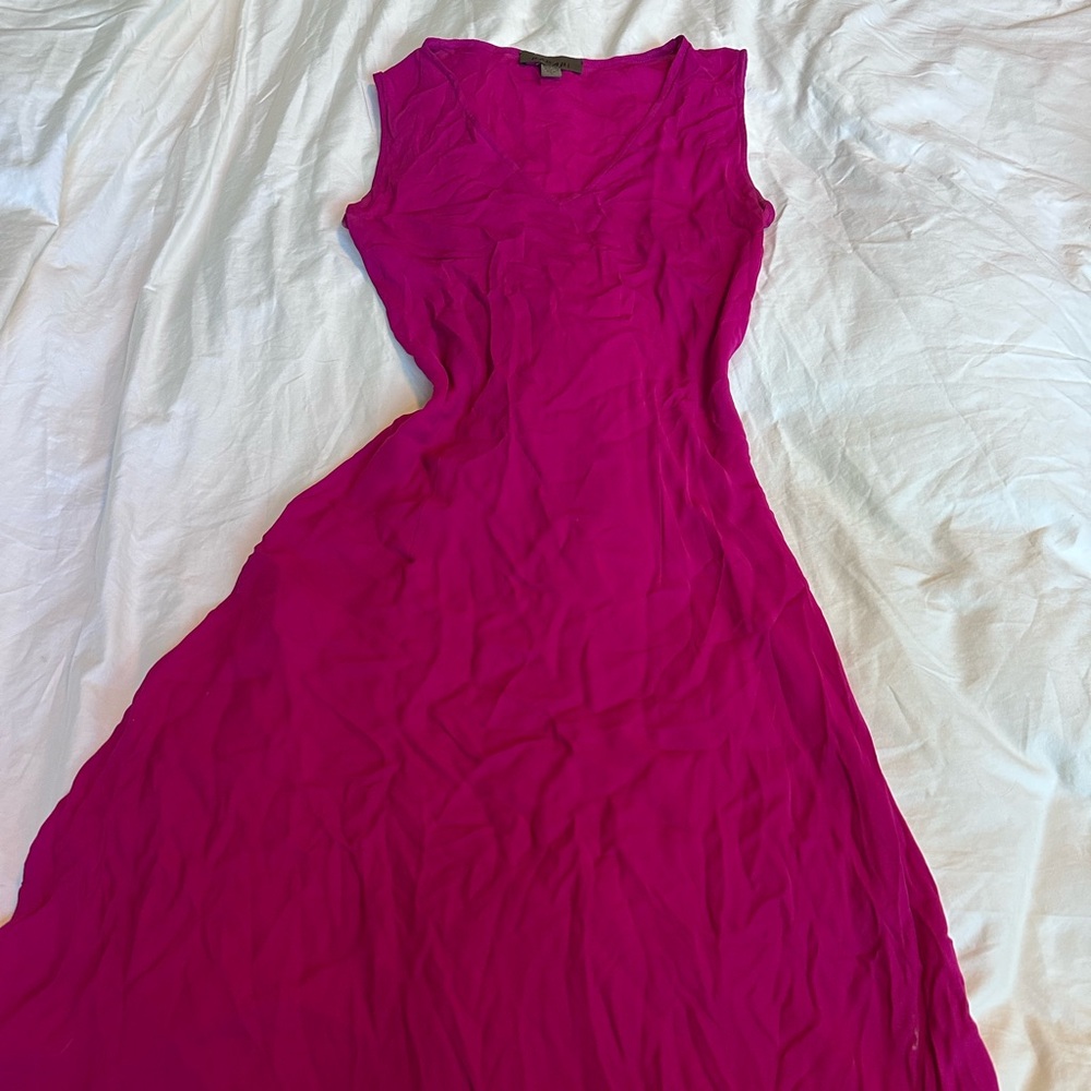 Silk pink harari dress midi